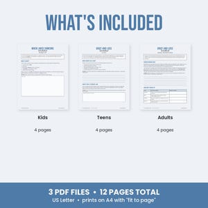 Grief and Loss Worksheets for Kids, Teens & Adults, Bereavement Therapy Printable, Coping Skills image 8
