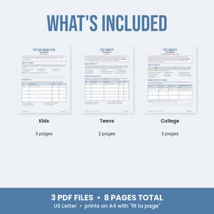 Test Anxiety Worksheets for Kids, Teens, College - Exam Stress Coping Skills, Study Plan PDF image 7