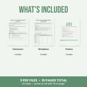 Mental Health Awareness Month Printables, Classroom Activities, Workplace Wellness Toolkit, May Posters image 8