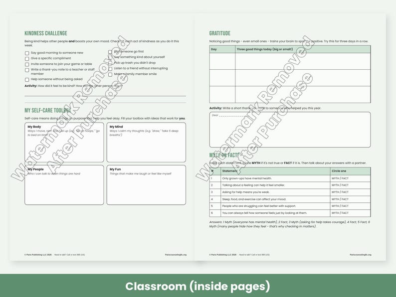 Mental Health Awareness Month Printables, Classroom Activities, Workplace Wellness Toolkit, May Posters image 3