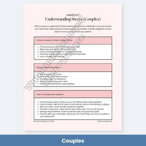 Folleto y hoja de trabajo para comprender el estrés imagen 6