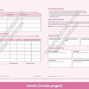 Holiday Stress Worksheets for Kids, Teens & Adults - Winter Break Coping, Boundaries, Therapy Printable PDF image 7