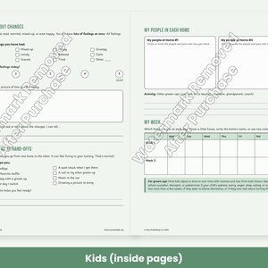 Co-Parenting Worksheets for Divorce, Two Homes Kids Activity, Teen Coping, Communication Plan, Therapy PDF image 5