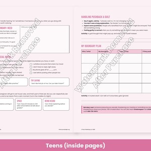 Healthy Boundaries Worksheets for Adults, Couples & Teens, Setting Limits Scripts, Therapy Printable PDF image 7