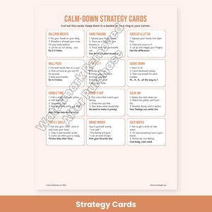 Calm Down Corner Kit, Calming Posters, Feelings & Strategy Cards, SEL Classroom Printable for Kids image 4