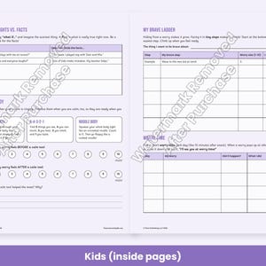 Angstbewältigungs-Arbeitsblätter für Kinder, Jugendliche und Erwachsene – Kognitive Verhaltenstherapie, Angstleiter, Sorgentagebuch Bild 3