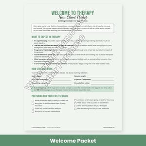 Therapist Forms: SOAP DAP BIRP Progress Notes, Treatment Plan Template, Session Check-In, Welcome Packet image 8