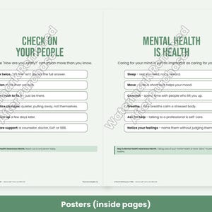 Mental Health Awareness Month Printables, Classroom Activities, Workplace Wellness Toolkit, May Posters image 7