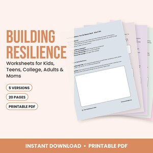 Building Resilience Worksheets image 1