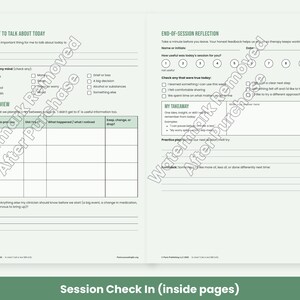 Therapist Forms: SOAP DAP BIRP Progress Notes, Treatment Plan Template, Session Check-In, Welcome Packet image 3