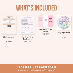 SEL-Paket für den Unterricht, Arbeitsblätter zum sozial-emotionalen Lernen, Bewältigungsrad, Resilienz und Freundschaft Bild 5