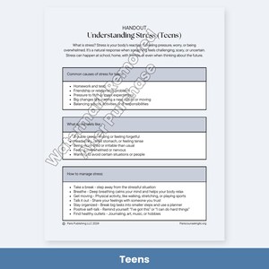 Folleto y hoja de trabajo para comprender el estrés imagen 4
