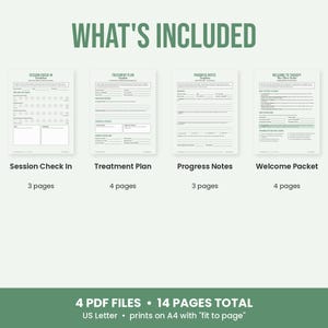 Therapist Forms: SOAP DAP BIRP Progress Notes, Treatment Plan Template, Session Check-In, Welcome Packet image 10