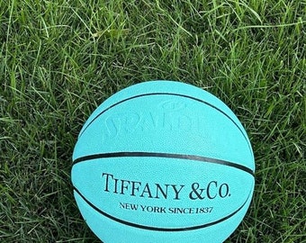 Brand New Tiffany Co Spalding Basketball Blue New Size 7 New York NY 1837 Co.