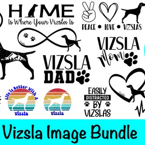 Vizsla SVG Bundle / Vizsla Ink Clipart / Plik do cięcia / Cricut / Wektor / Dxf / Png / Eps / Węgierski pies Bundle