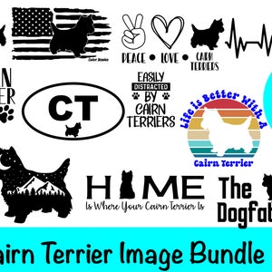 14 Cairn Terrier SVG Bundle / Terrier Dog Clipart/ Cut File/ Cricut/ Vector/ Dxf/ Png/ Eps / CT Dog Bundle