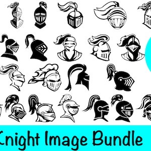 Knight SVG Bundle / Knights Clipart/ Cut File/ Cricut/ Vector/ Dxf/ Png/ Eps / Trojan / Crusader / Medieval
