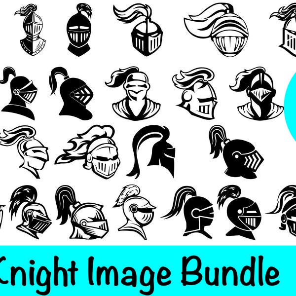 Knight SVG Bundle / Knights Clipart/ Cut File/ Cricut/ Vector/ Dxf/ Png/ Eps / Trojan / Crusader / Medieval