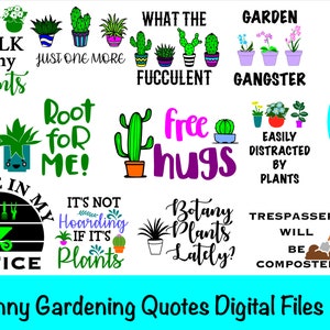 Pflanze SVG Bundle | Pflanzenmama svg | lustiges Pflanzen Zitat | Garten Zitat | verrückte Pflanze Dame svg | Zimmerpflanze svg