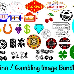 Paquete SVG de Las Vegas / Paquete Atlantic City / Casino SVG / Bienvenido a la fabulosa Las Vegas Nevada SVG / Cricut Cut File