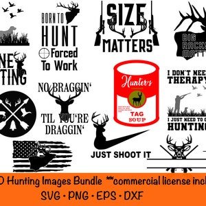 Funny Hunting SVG Bundle / Archivo de corte / Uso comercial / Descarga instantánea / Hunting Dad SVG / Deer Hunting SVG / Duck Hunting Fishing Bundle