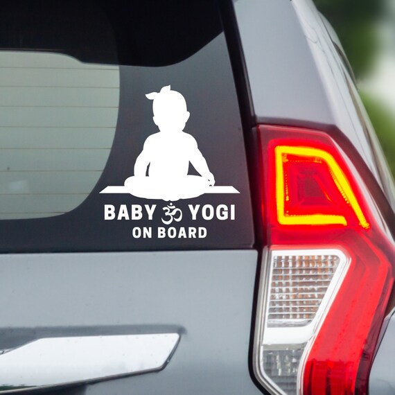 Baby Yogi on Board Yoga Car Decal Etsy