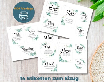 Einweihungsgeschenk PDF - Brot Salz Etiketten | Geschenk zum Einzug, Umzug oder Einweihung neues Zuhause | Einzugsgeschenk Anhänger Download