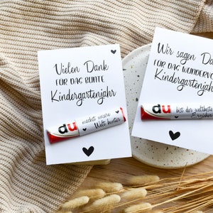 PDF Geschenk zum Abschied Kindergarten | DU bist die beste Erzieherin | Herzen | Vorlage Abschiedskarte Kita | Druckvorlage Bastelvorlage