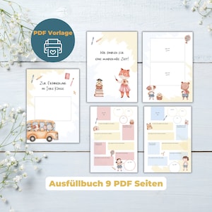 Cadeau d'adieu PDF pour les enseignants | Livre à remplir animaux | Livre d'école primaire cadeau d'adieu | Cadeau pour un professeur d'adieu