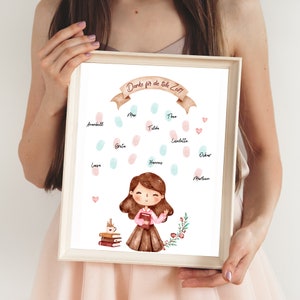 PDF Abschiedsgeschenk Erzieherin | Fingerabdruck Poster zum Abschied | Erzieherinnen Fingerprint Erzieher | kleines Geschenk | DIY download