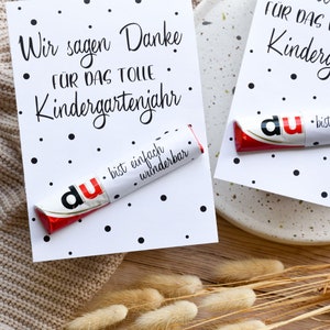 PDF Geschenk zum Abschied Kindergarten | DU bist die beste Erzieherin | Punkte | Vorlage Abschiedskarte Kita | Druckvorlage Bastelvorlage