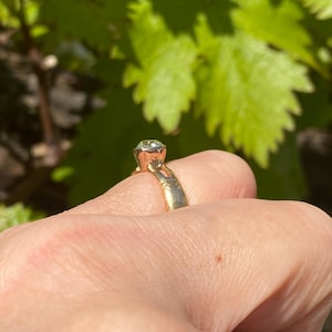 Antiker Art-Deco-18 Karat Rosegold Fancy Gelber Diamant Solitär Ring Bild 11