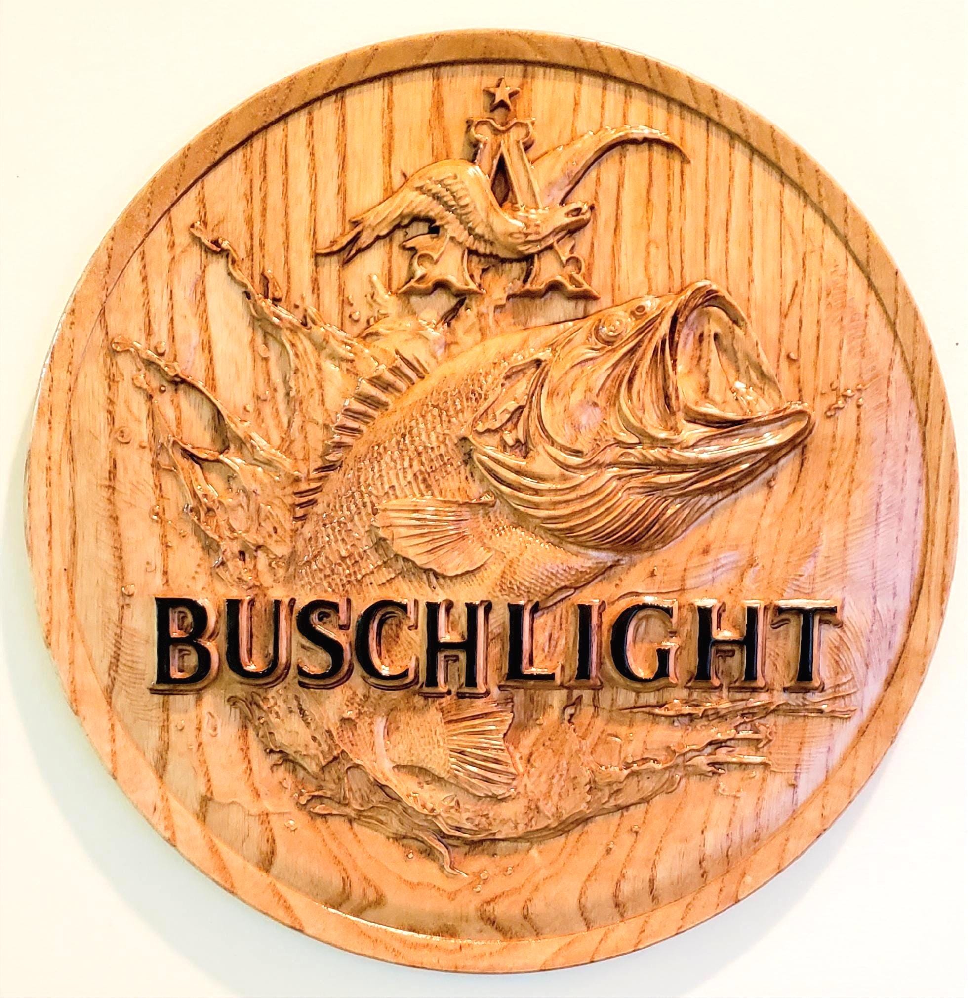 Busch Light Sign With Fish - Etsy