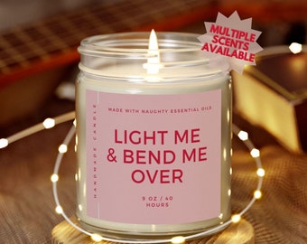 Light Me When Valentines Day Candle for Couples,Adult Humor Candle,Funny Anniversary Present,Romantic Boyfriend Candle,Naughty Gift for Him