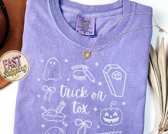 Trick Or Tox Botox Halloween Shirt,Spooky Aesthetic Nurse Injector Shirt, Botox Cosmetic RN NP Tee for Fall, MedSpa Team Halloween Shirts