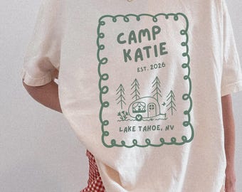 Custom Camp Bach Shirt, Camping Bachelorette Tees, Outdoor Bach Party Shirts, Matching Cabin Girls Trip