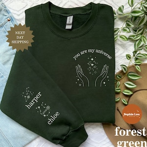 Sudadera personalizada con el nombre de la mamá del zodíaco, sudadera con los signos del zodíaco, sudadera Cottagecore, regalo del primer día de la madre, regalo de la carta natal, mamá de niña