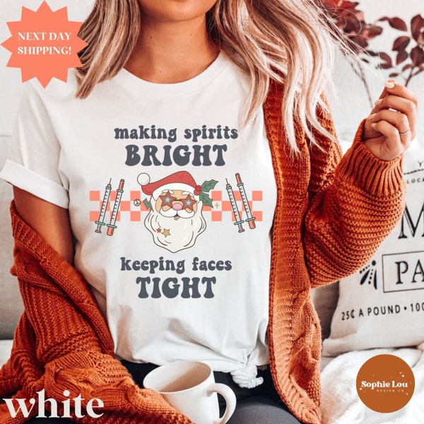 Christmas Botox Shirt,Aesthetic Nurse Injector T-Shirt,Xmas Filler Dysport Dealer PA NP Cosmetic Nurse, Holiday Nurse Injector Shirt