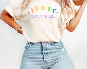 Not A Phase Shirt,Subtle Pride Shirt,Funny LGBT Pride Merch,Pride Month Outfit,Lesbian Gift,Gay Rights,Queer TShirt,Aesthetic Bisexual Tee