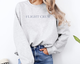 Flight Crew Sweatshirt, Flight Attendant Gift,Unisex Pilot Crewneck, Aviation Apparel, Airplane Clothing, Pilot Gifts, Stewardess Cabin Crew