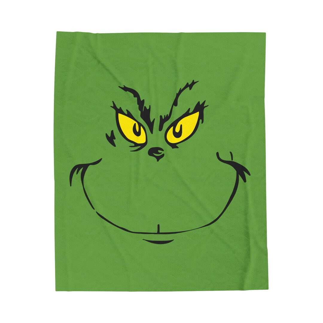 Grinch Blanket, Grinch Throw Blanket, Grinch Christmas Blanket Etsy