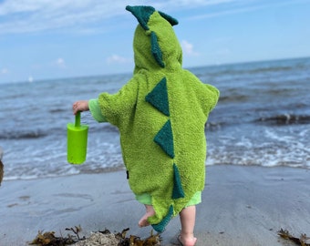 Frottee Allrounder Beach-Krokodil - Bademantel - Beachhoodie - Badeponcho - Poncho - Kind - Strandkleid - Überwurf