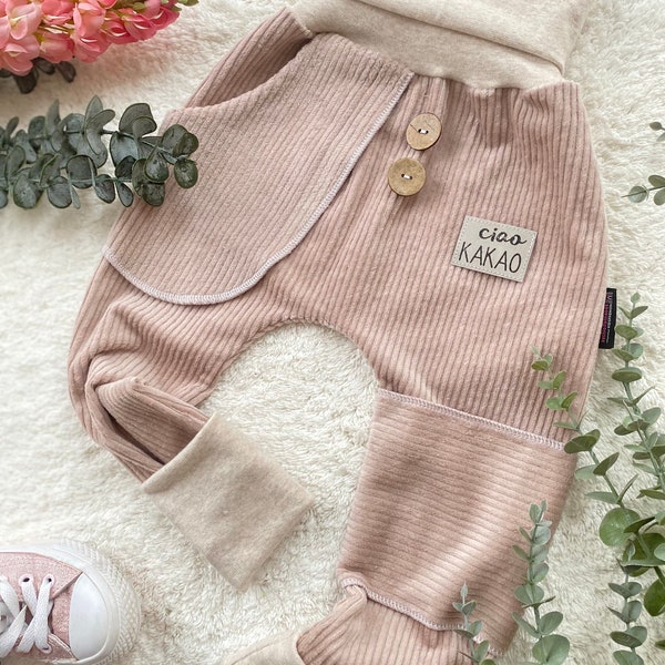 Regular fit joggers - from size 56 to 152 - bloomers - ciao KAKAO - girls - old pink - basic - baby - children's clothing