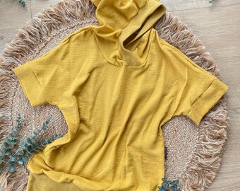 Glitzer Musselin Beach-Zwerg - Bademantel - Beachhoodie - Badeponcho - Poncho - Kind - Strandkleid - Überwurf