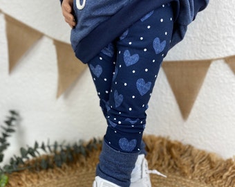 Winter - Skinny Hose - Herz  - Wintersweat - Pumphose - Mädchen - Baby - Kinderkleidung