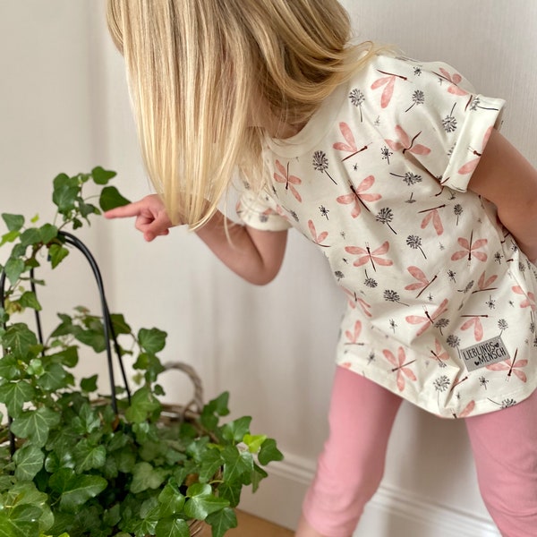 Lockeres Bio Jersey Shirt - Libelle - Pusteblume - Kind - Mädchen - Baby - Kinderkleidung