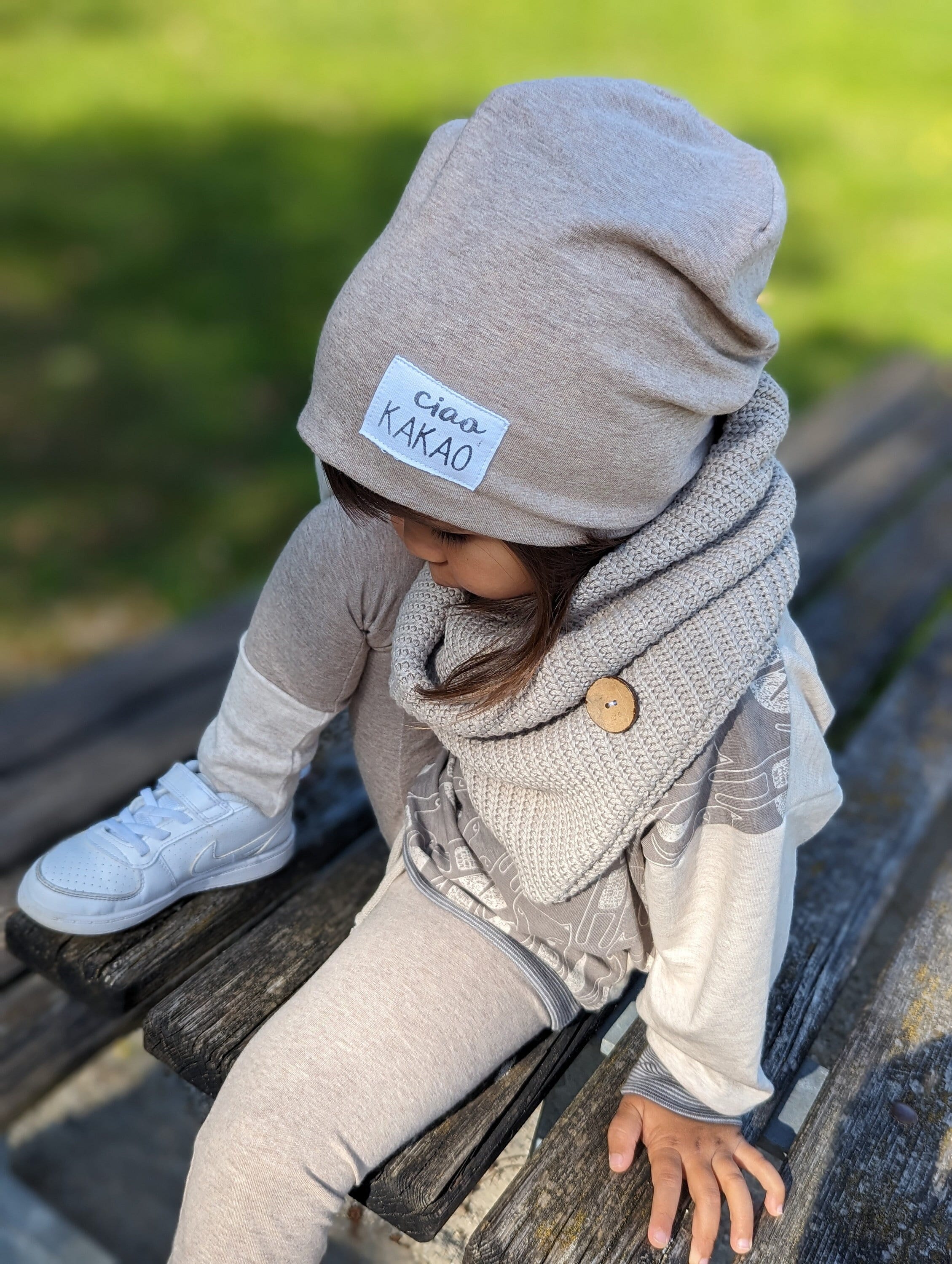 Cute Since 1999 Kinder Mütze Mit Schal - Plüschtier Braunbär Design