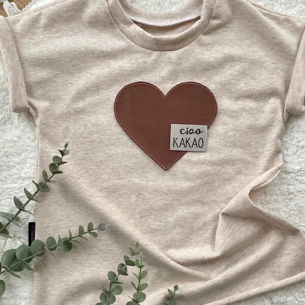 Loose shirt cotton jersey - ciao KAKAO - heart - girls - child - baby - children's clothing