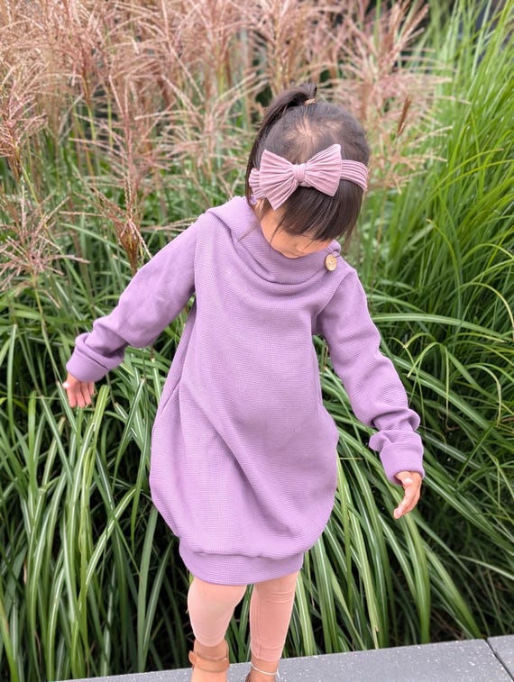 jersey balloon dress for Transitional Seasons - Waffle - 100% Cotton - Dress - Girl - Child - Children's Clothing META TOE SHAPES OK