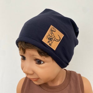 Dünne Sommer Beanie - Label Auswahl DINO - Farbwahl - Basic - Sommersweat - Mädchen - Junge - Kinderkleidung